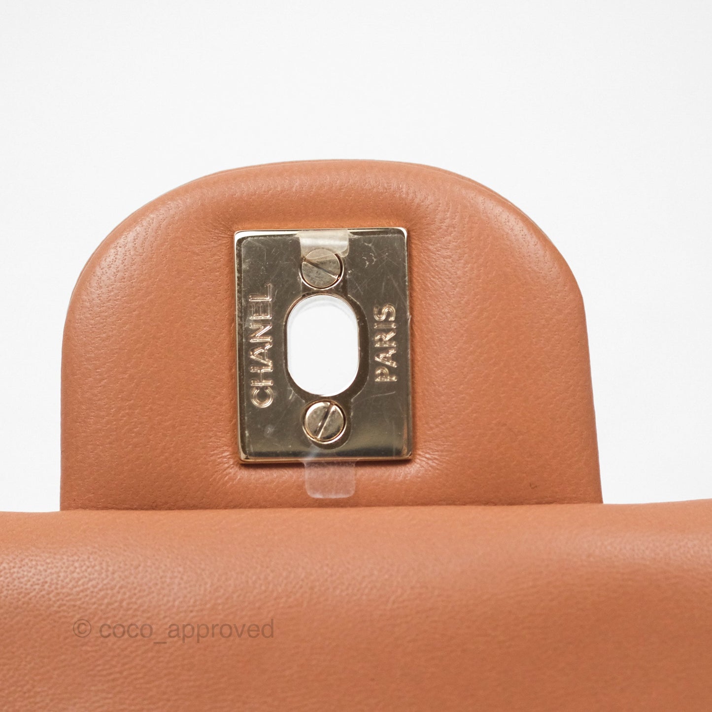 Chanel Quilted Mini Rectangular Flap Caramel Lambskin Gold Hardware