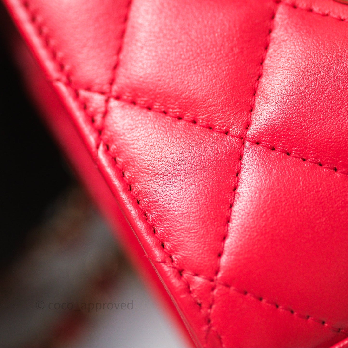Chanel Mini Quilted Trendy CC Clutch With Chain Red Lambskin Gold Hardware