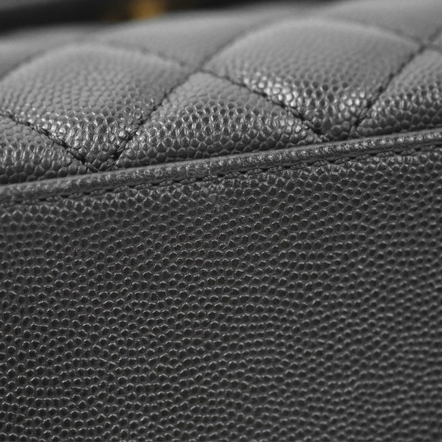 Chanel Small Coco Handle Quilted Black Caviar Gold Hardware