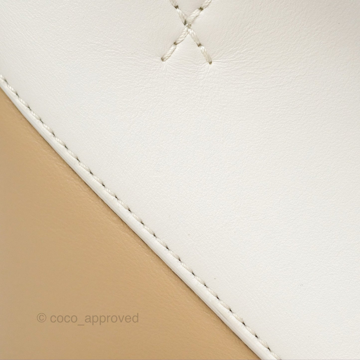 Loewe Mini Puzzle Fold Tote In Shiny Calfskin Soft White/ Paper Craft