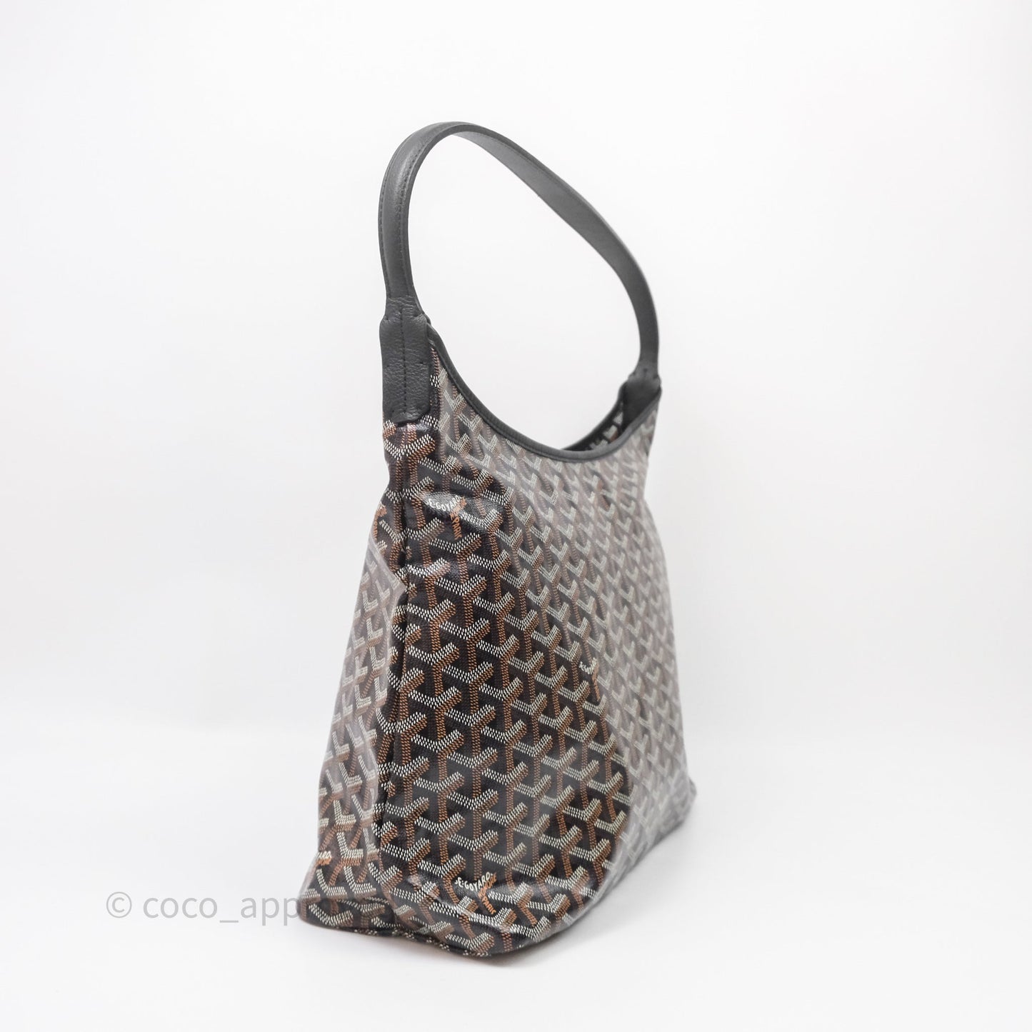 Goyard Bohème Hobo Bag Black Goyardine Canvas
