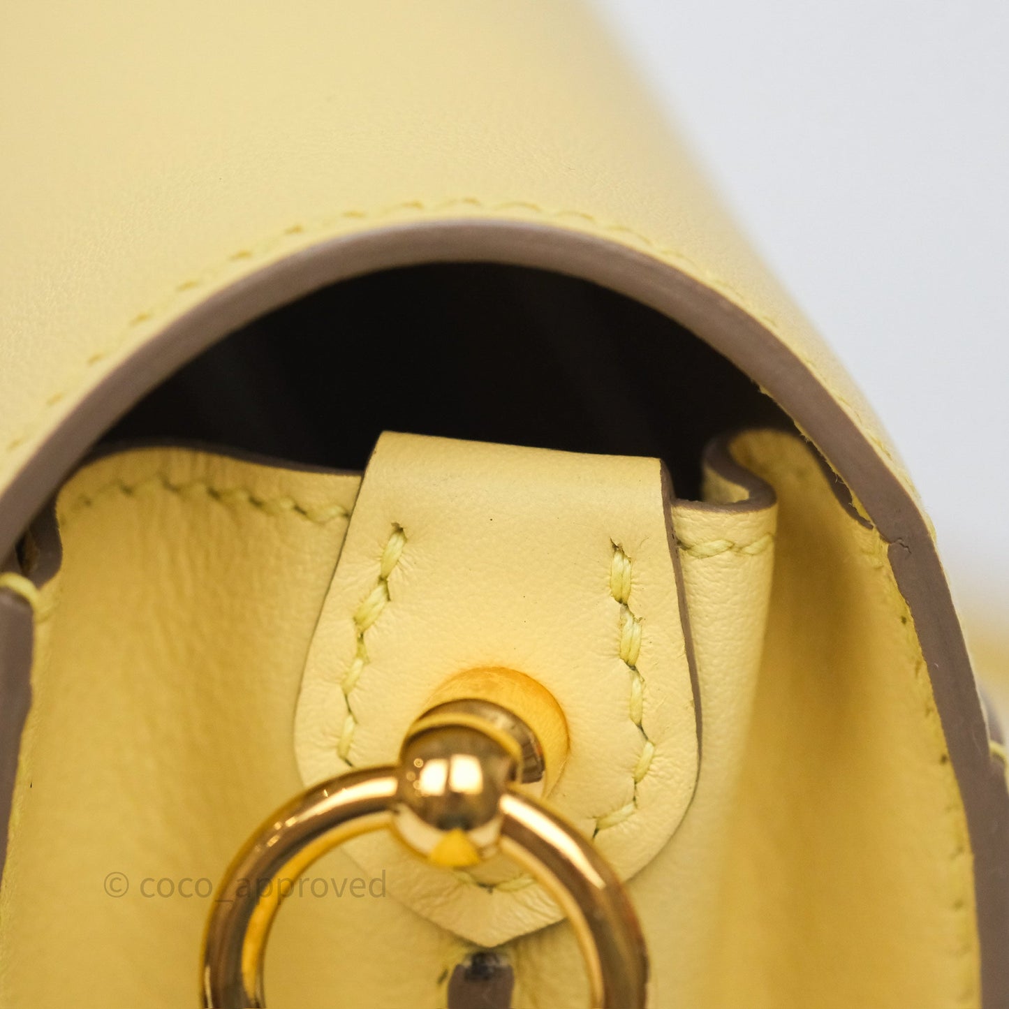 Hermès Roulis Mini 18 Jaune Poussin 1Z Swift Gold Hardware