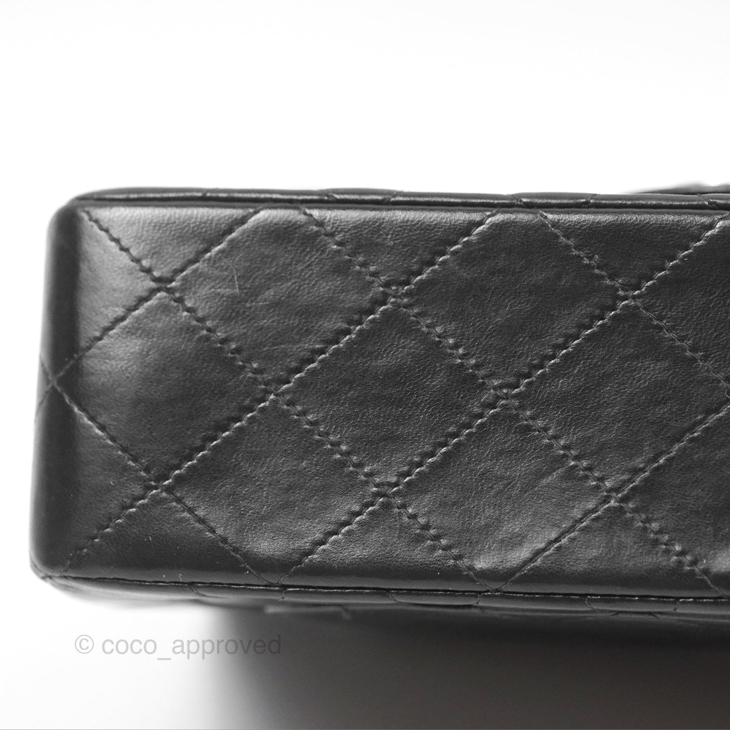 Chanel Vintage Small Classic Flap Black Lambskin Silver Hardware