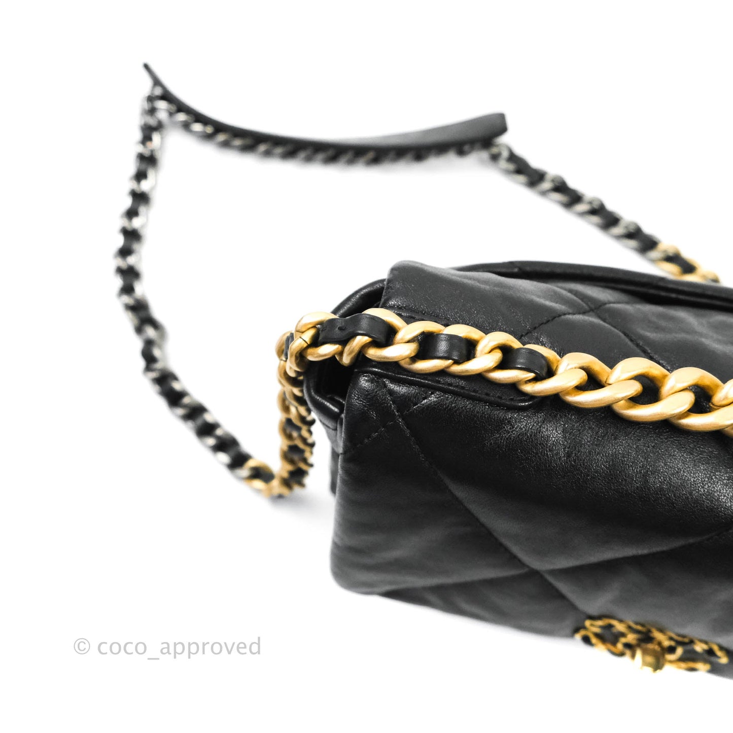 Chanel 19 Small Black Goatskin Mixed Hardware