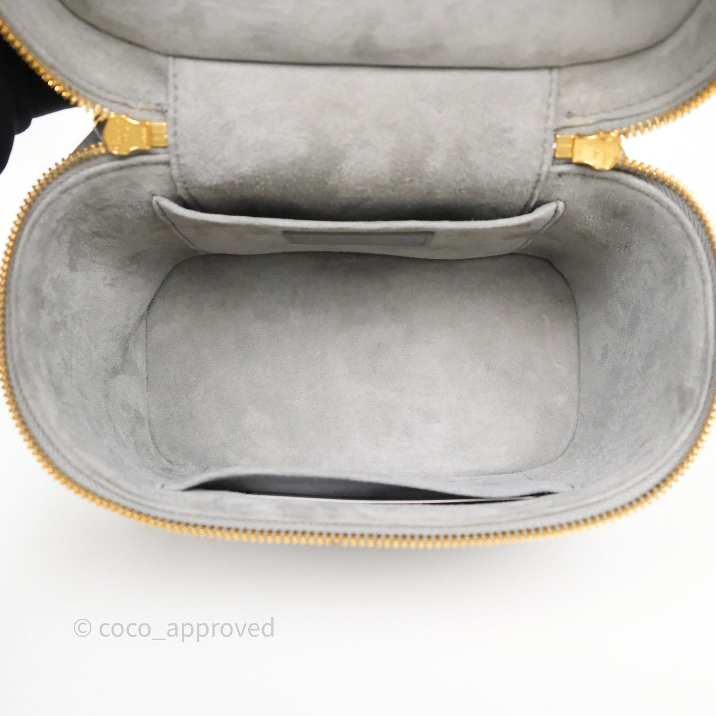 Christian Dior Small Diortravel Vanity Case Grey Lambskin Cannage