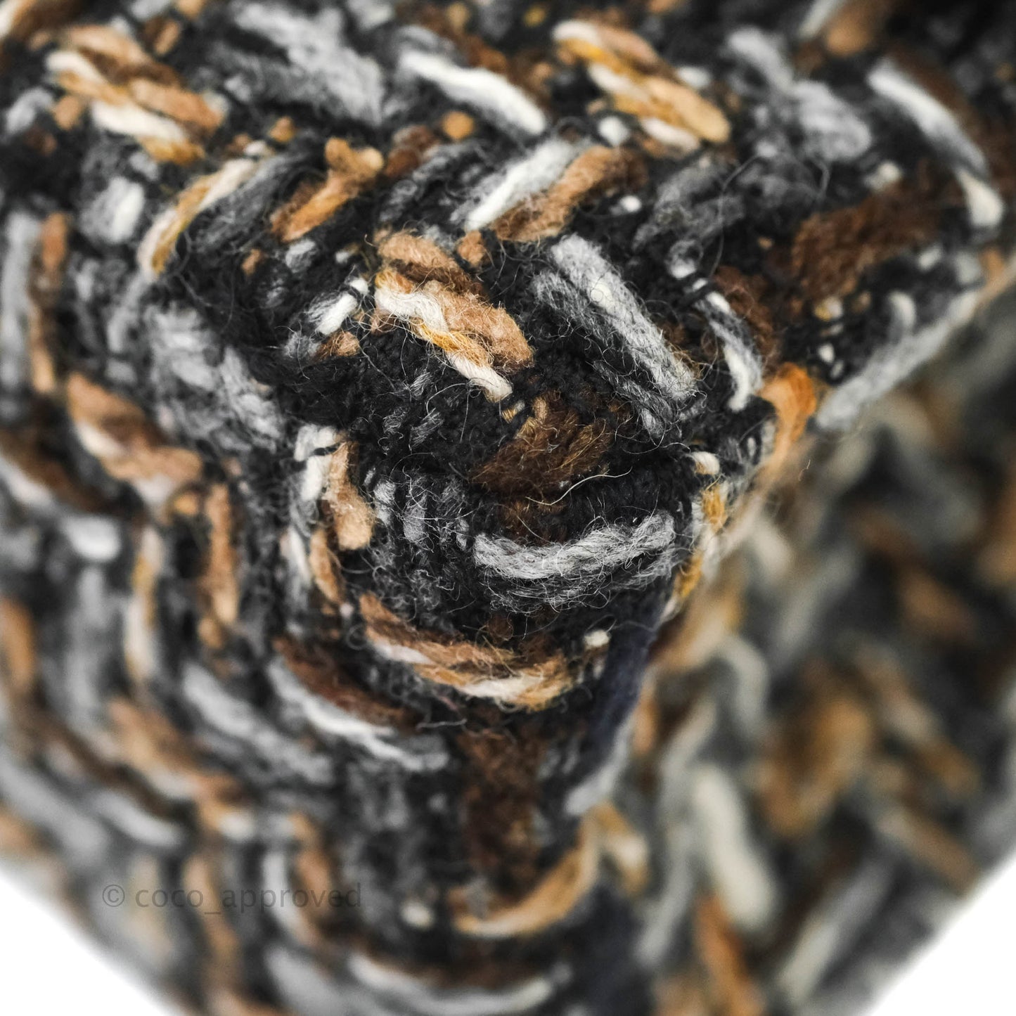 Chanel Quilted Reissue 226 Tweed Navy Brown Aged Gold Hardware