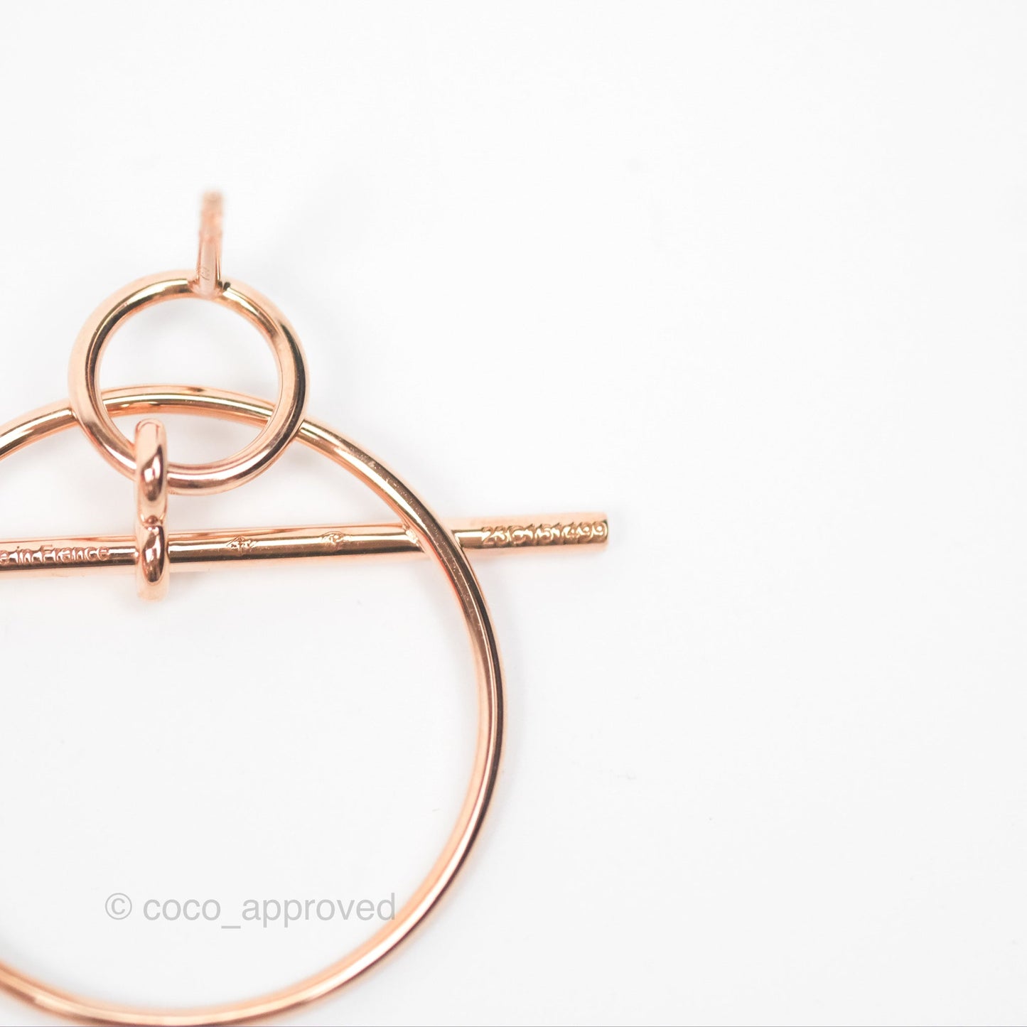Hermès Loop Earrings Small Model Rose Gold