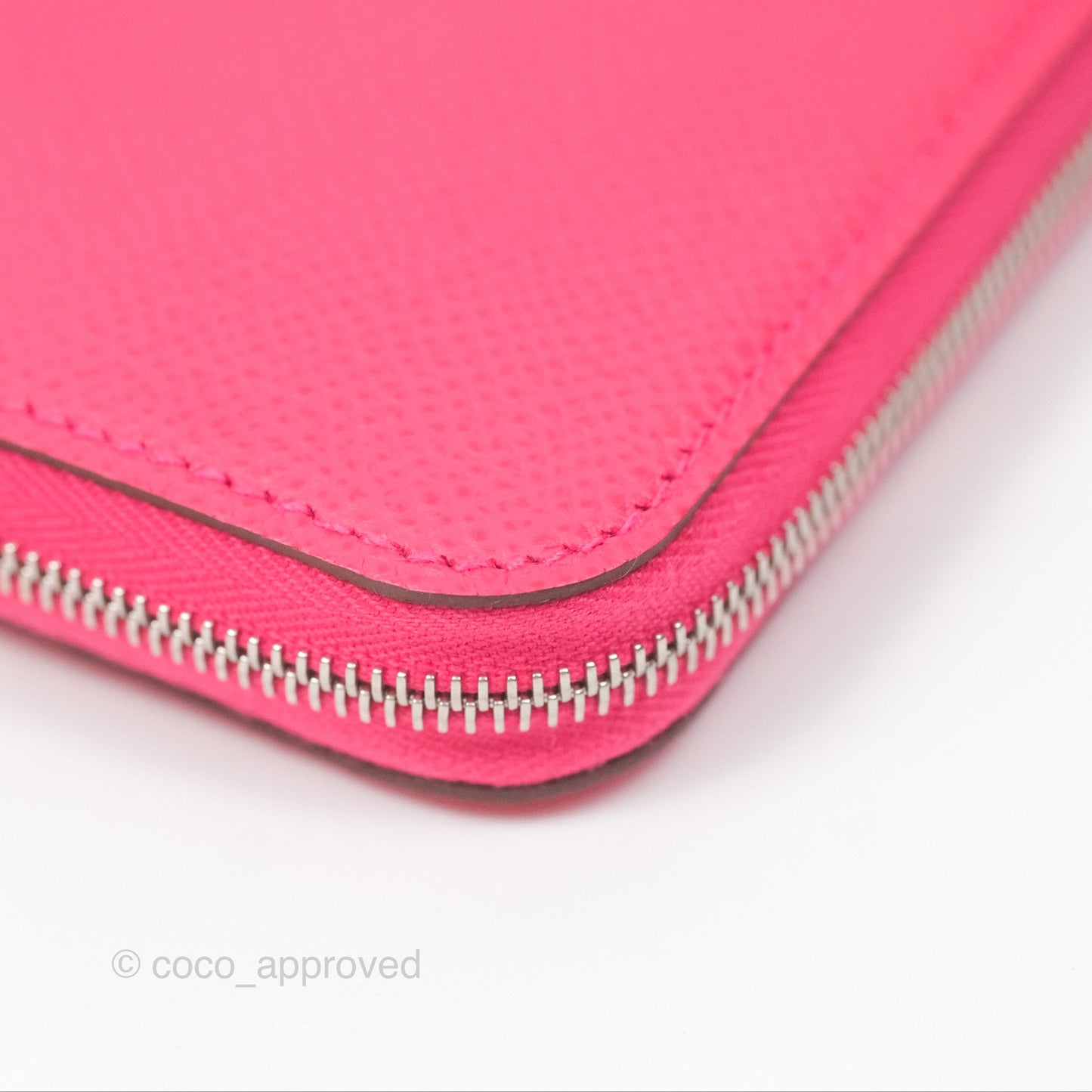 Hermès Silk In Compact Wallet Rose Extreme/ Colvert Epsom