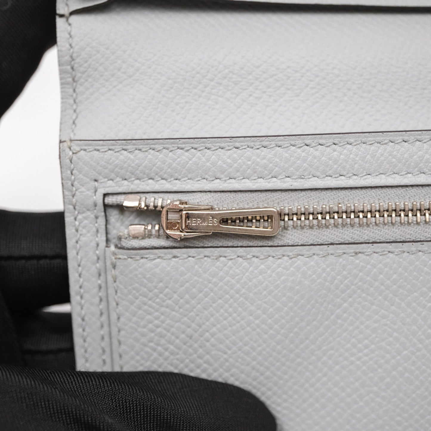 Hermès Bearn Long Wallet Gris Epsom Palladium Hardware