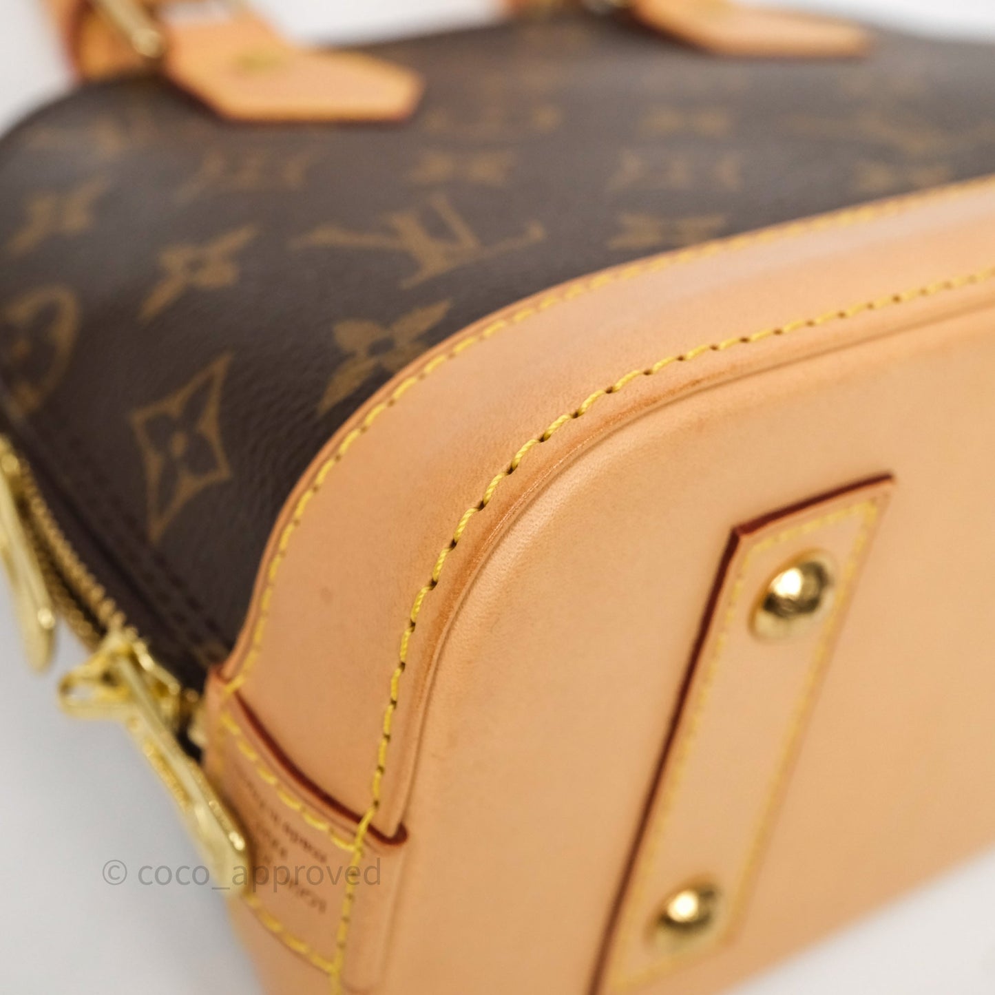 Louis Vuitton Monogram Alma BB Bag Gold Hardware