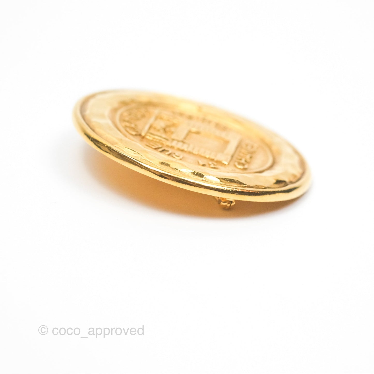 Chanel Vintage Rue Cambon Medallion Brooch
