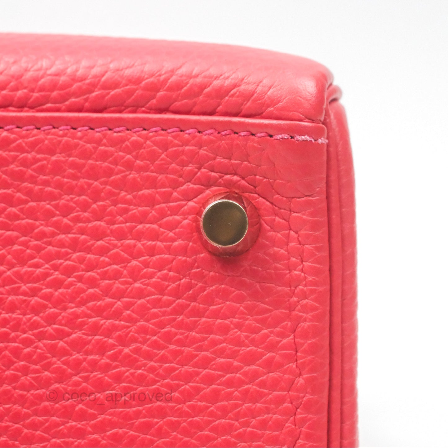 Hermès Kelly 28 Retourne Rouge Tomate S5 Clemence Gold Hardware