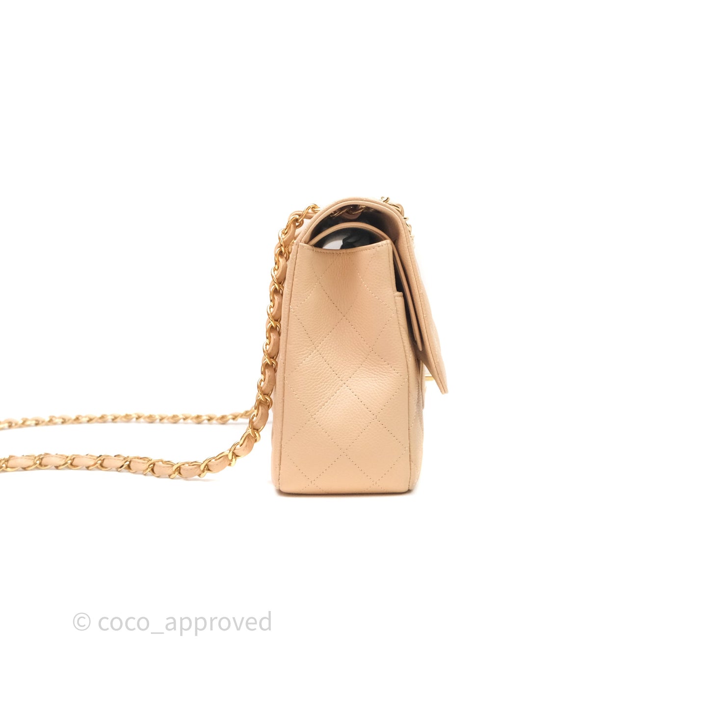 Chanel Jumbo Double Flap Beige Caviar Gold Hardware⁣⁣