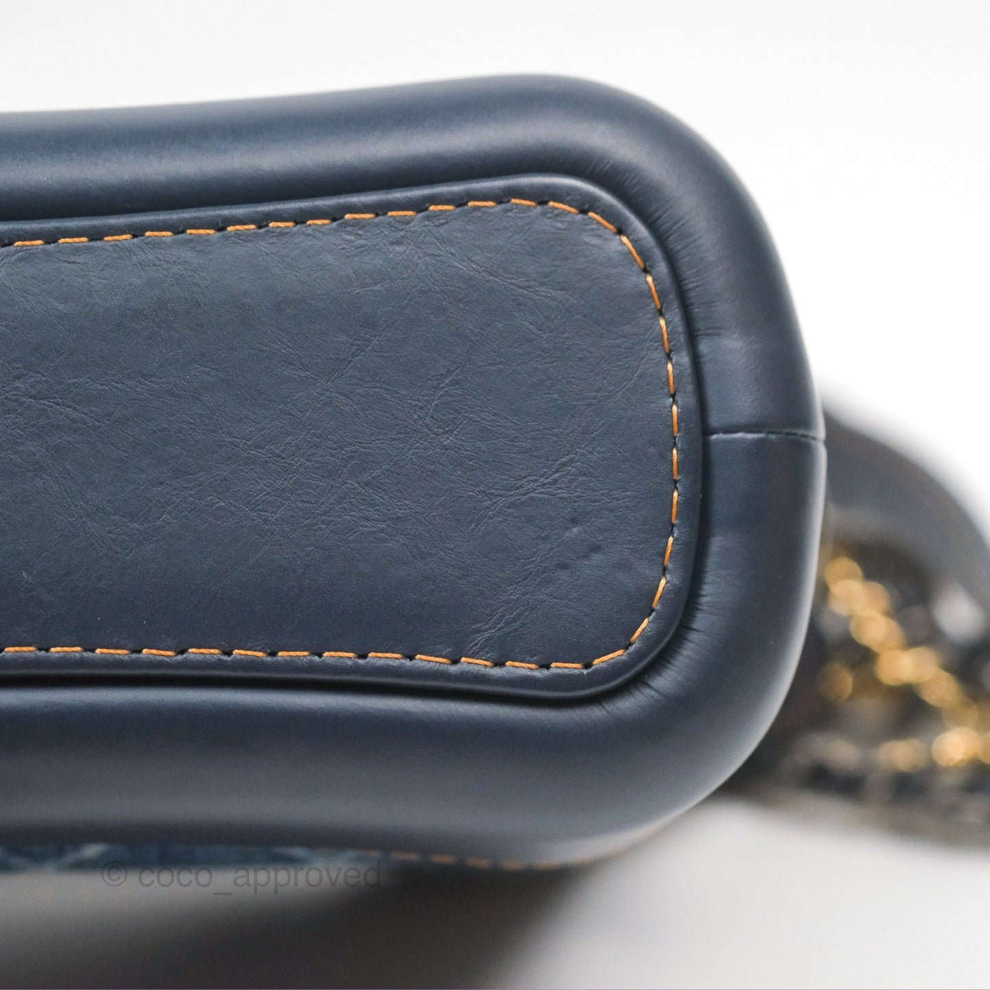 Chanel Small Gabrielle Hobo Quilted Navy Aged Denim