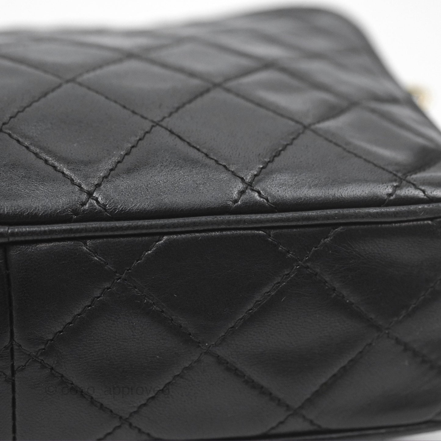 Chanel Vintage Camera Bag Black Lambskin Gold Hardware