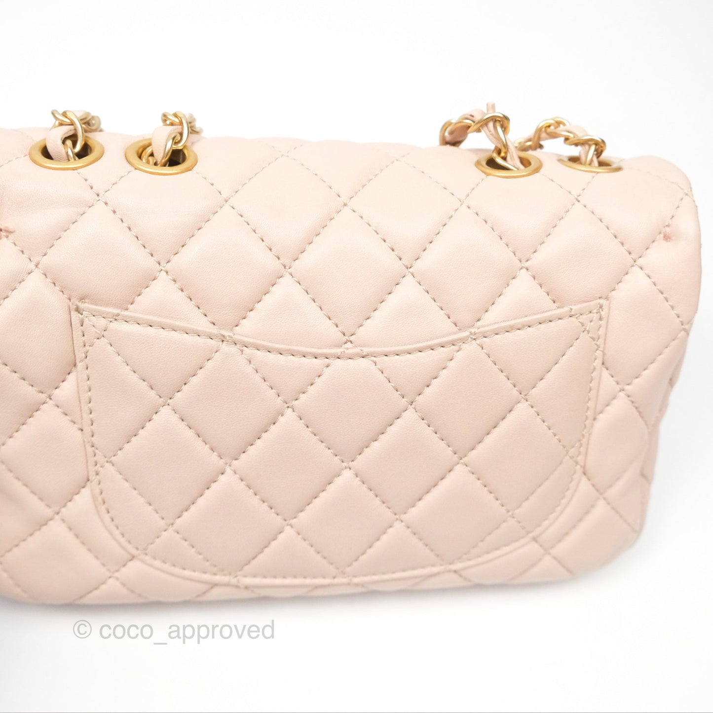 Chanel Flap Bag Pink Aged Gold Hardware