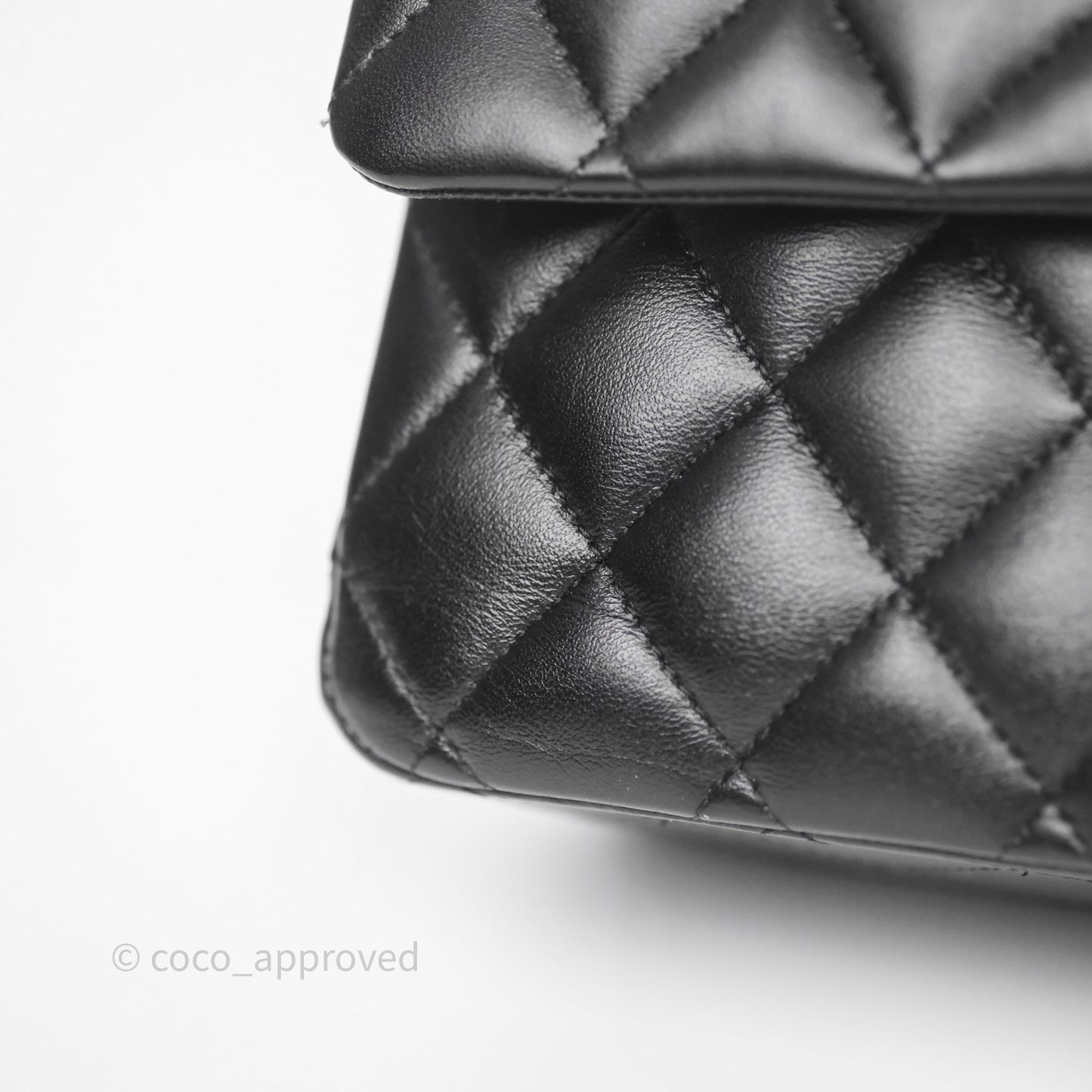Chanel Classic M/L Medium Flap Quilted Black Lambskin Gold Hardware