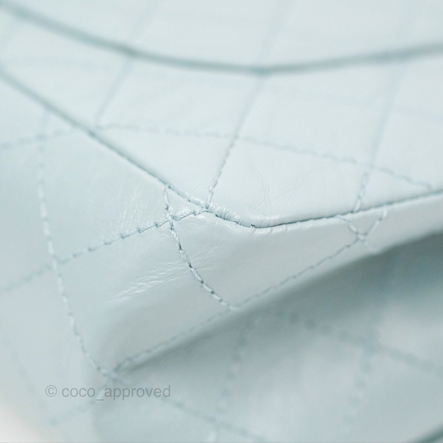 Chanel Reissue 226 Quilted Light Blue Aged Calfskin Gold Hardware
