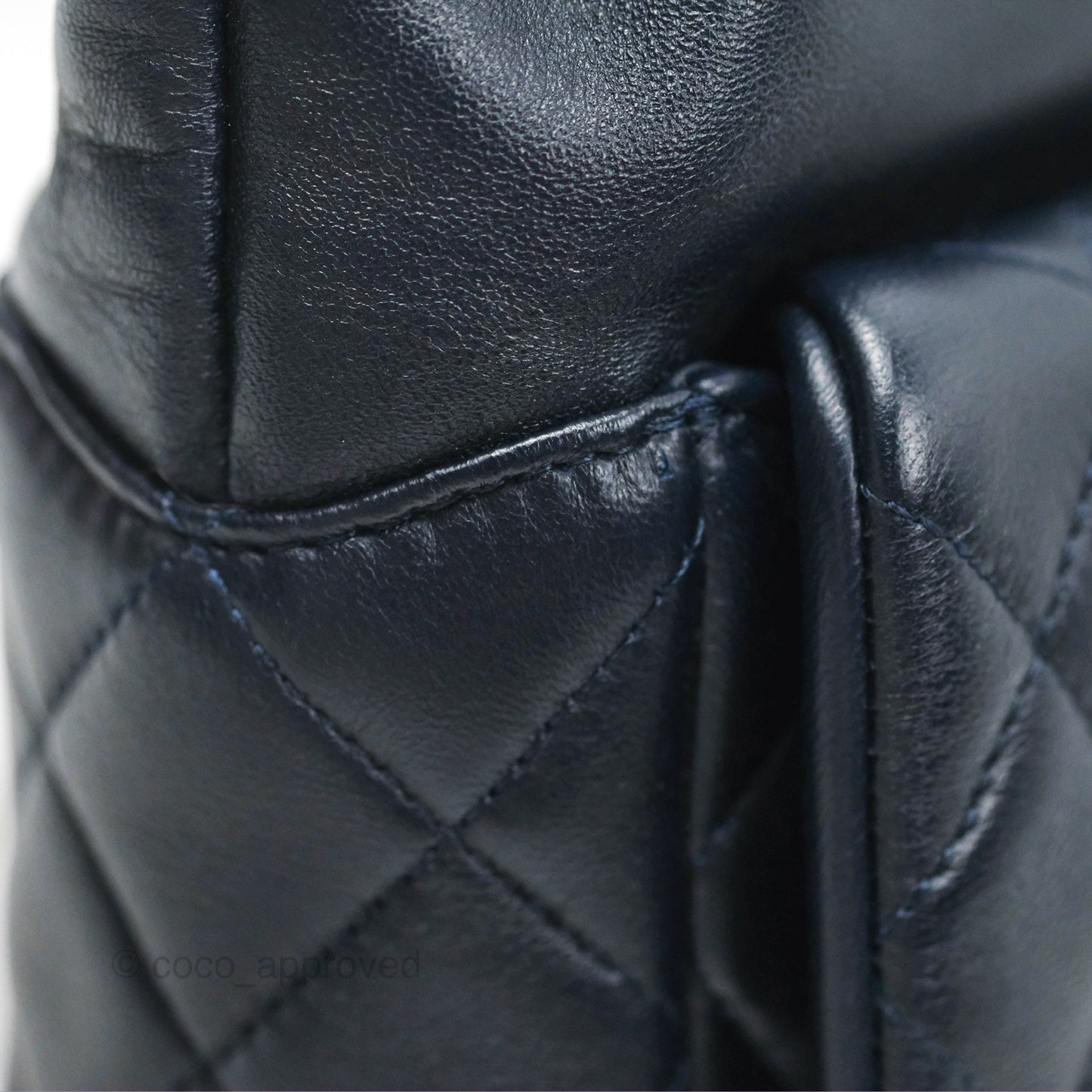Chanel Small Seoul Backpack Navy Lambskin Gold Hardware