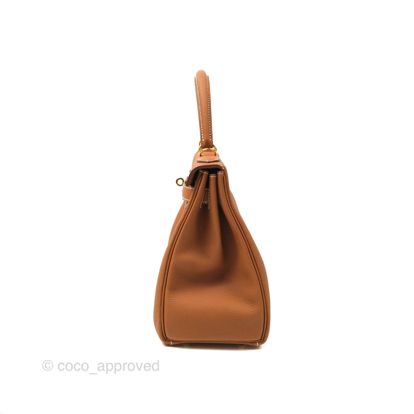 Hermès Retourne Kelly 28 Gold Togo Gold Hardware