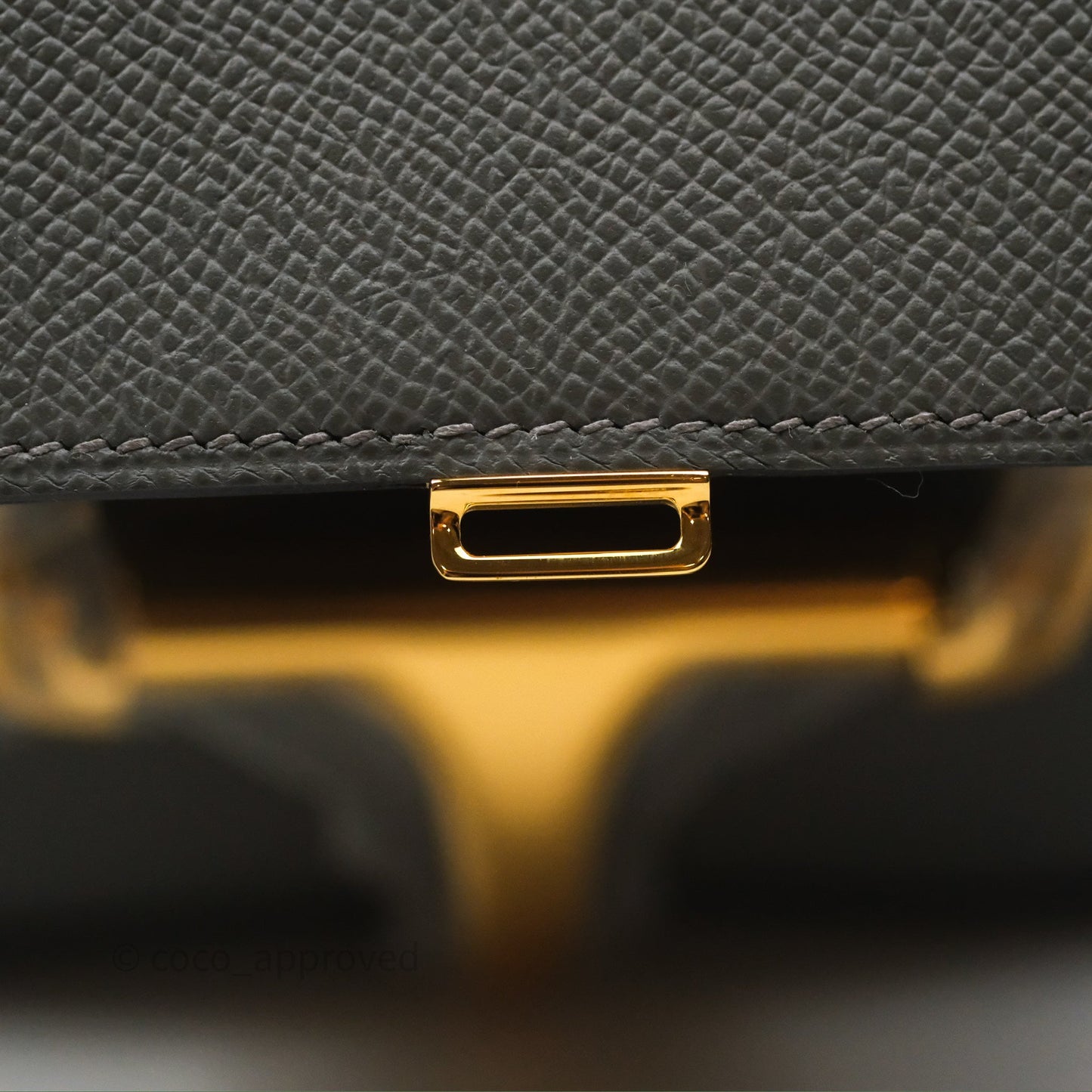 Hermès Della Cavalleria Mini Bag Gris Meyer 0L Epsom Gold Hardware