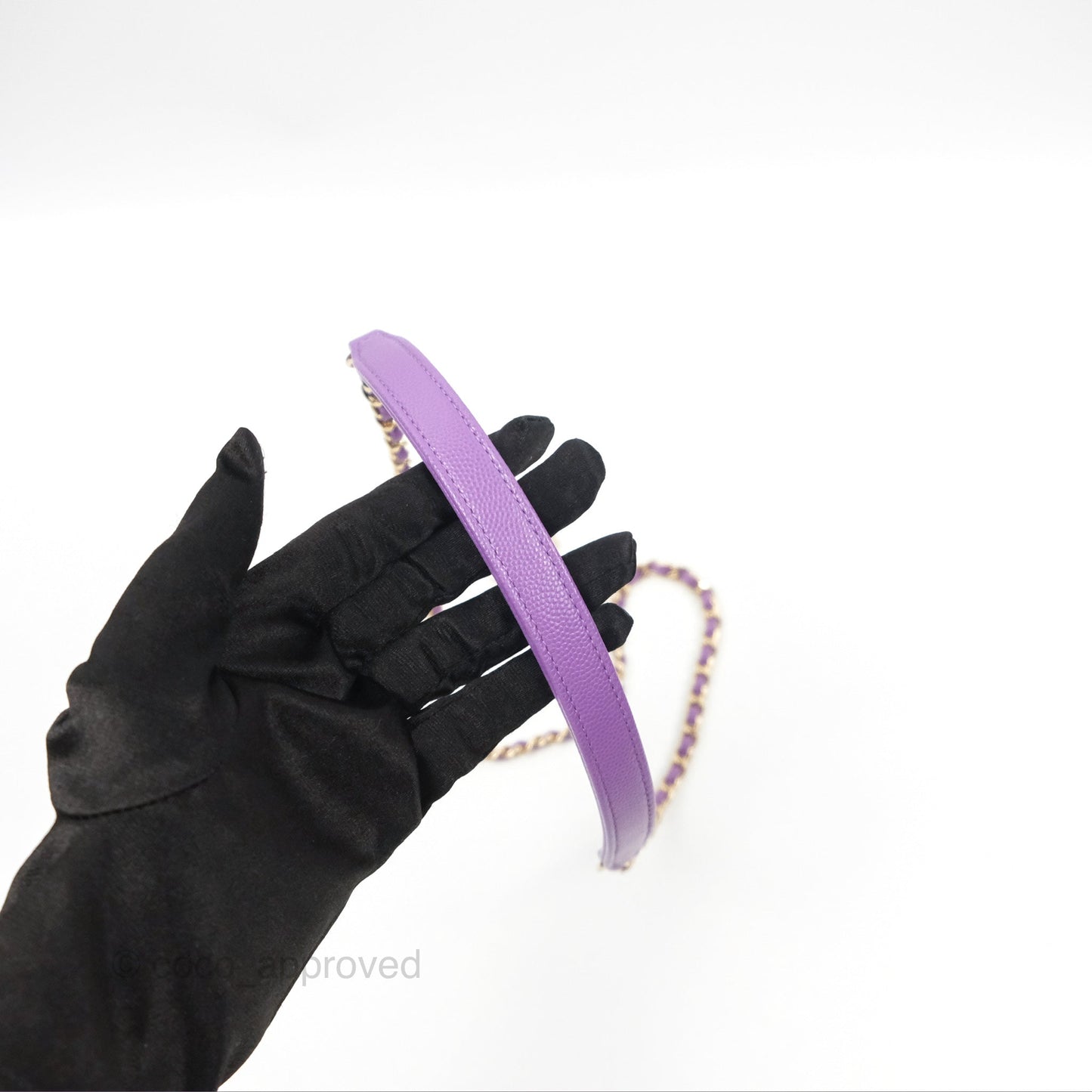 Chanel Mini Coco Handle Purple Caviar Gold Hardware