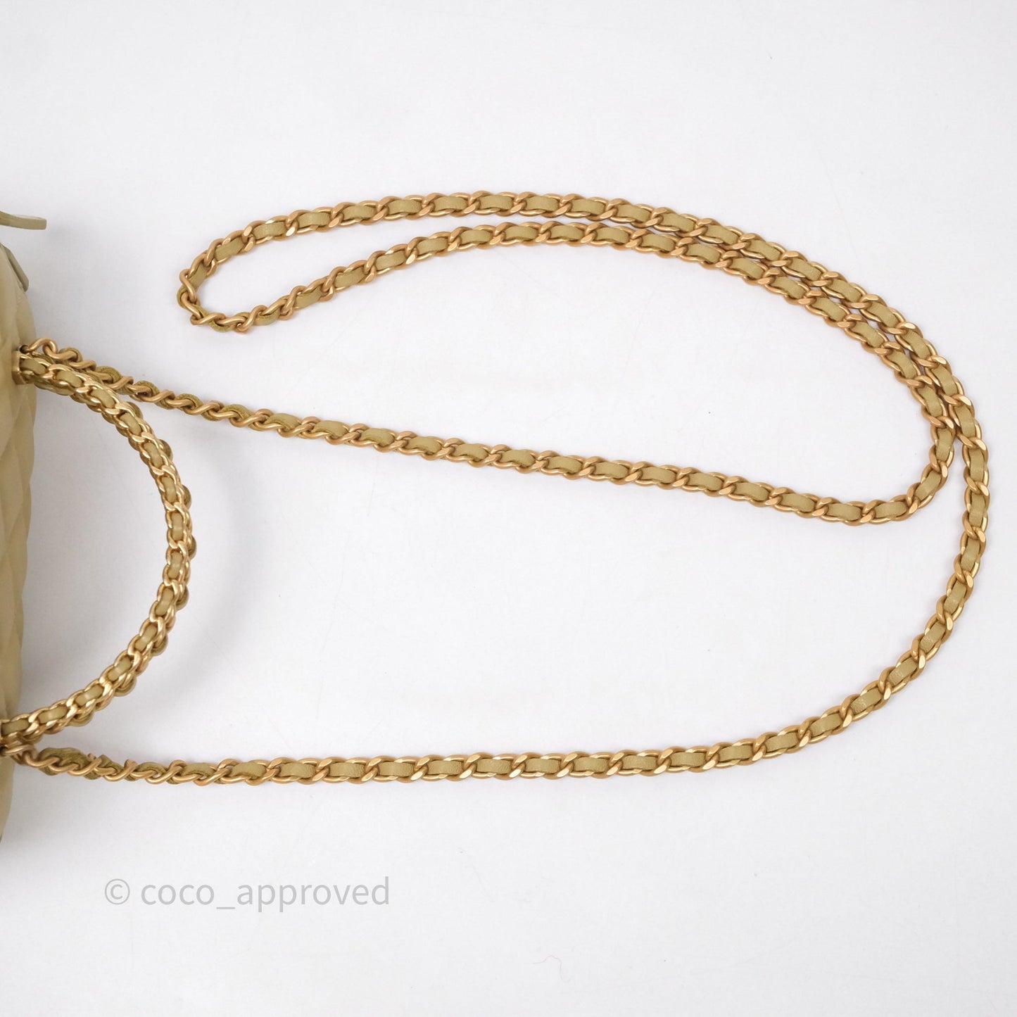 Chanel Top Handle Vanity with Chain Olive Green Lambskin Aged Gold Hardware