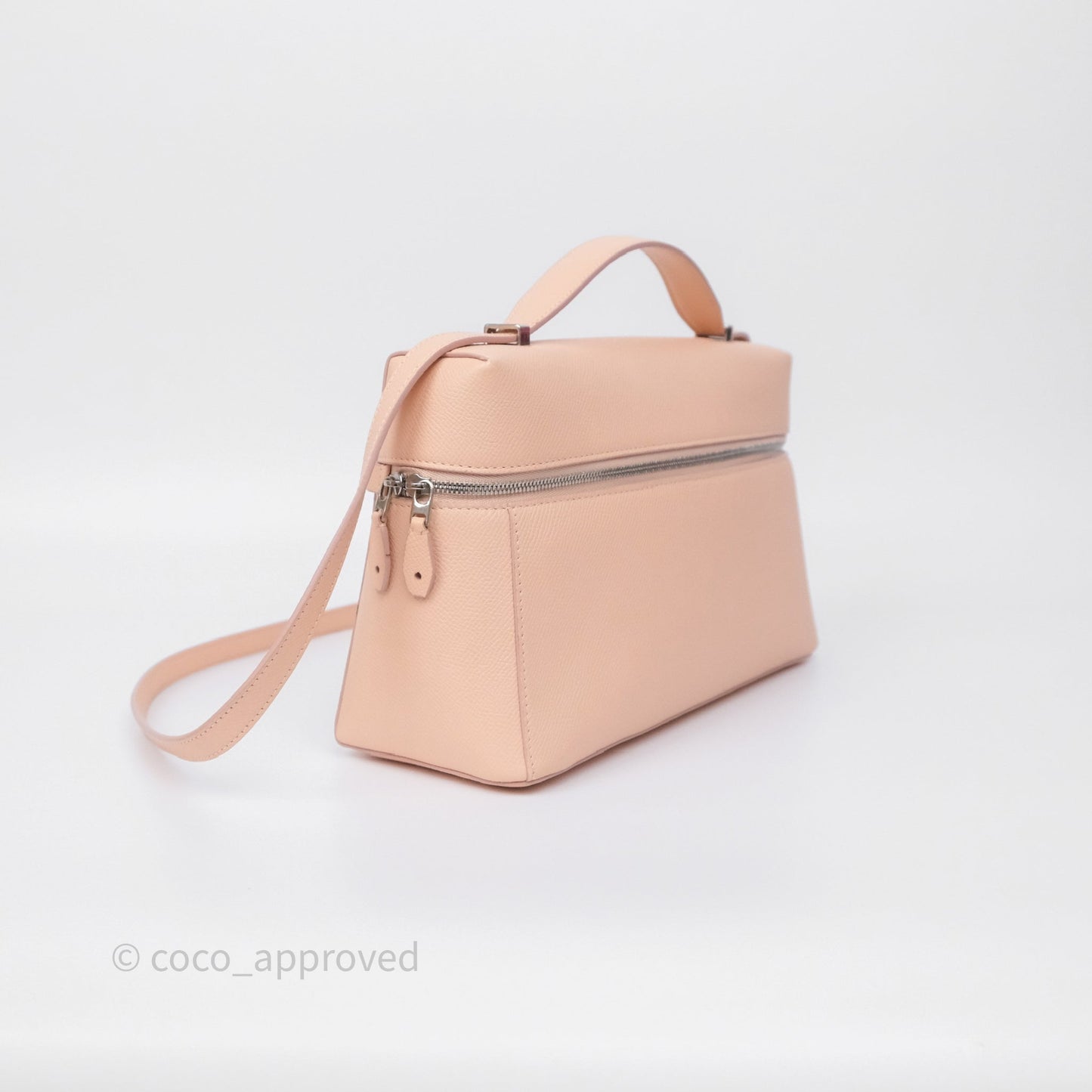 Loro Piana Extra Bag L27 Pink Calfskin Silver Hardware