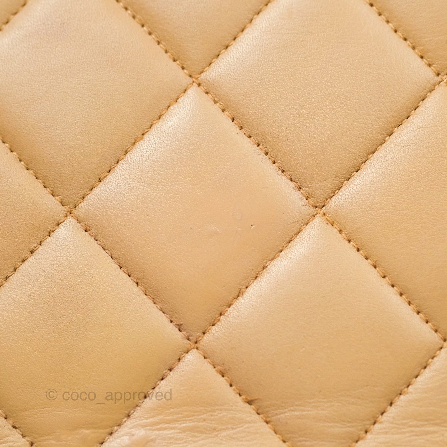 Chanel Vintage Medallion CC Beige Lambskin Tote Bag Gold Hardware