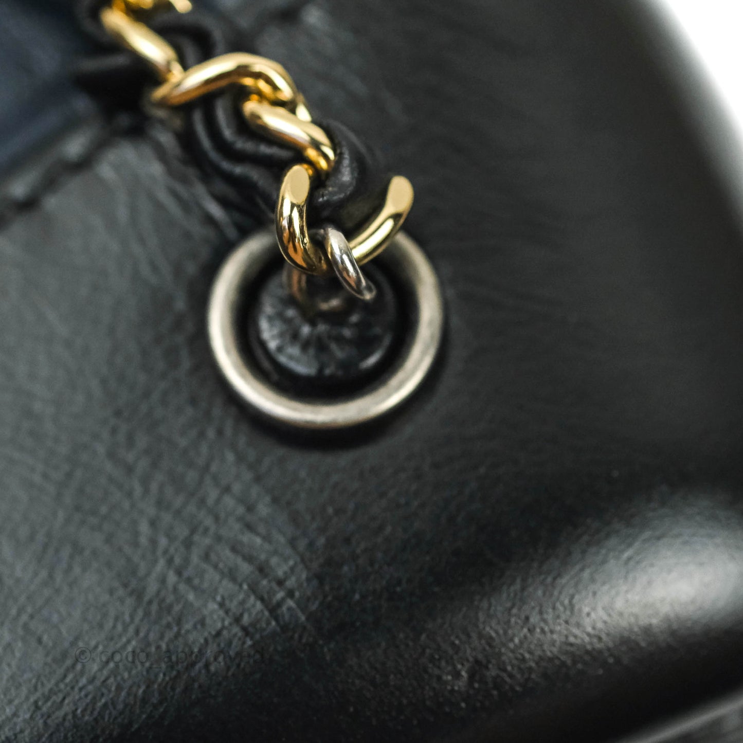 Chanel Gabrielle Backpack Black Aged Calfskin Small Navy Black