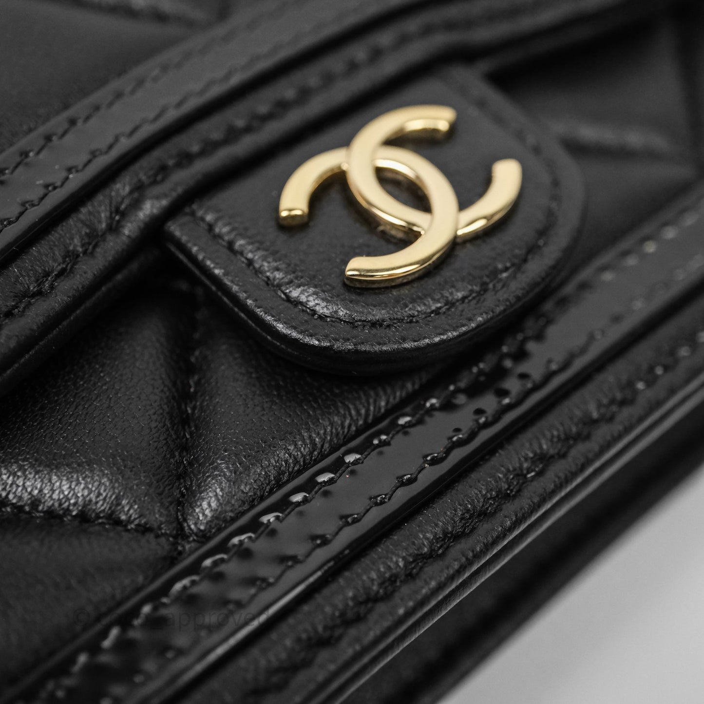 Chanel Mini Flap Bag Black Lambskin Gold Hardware