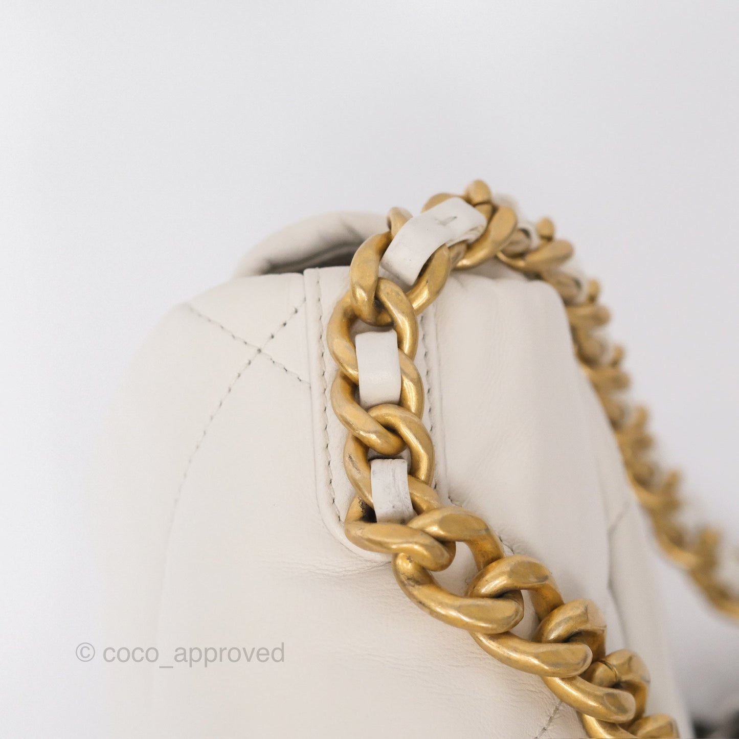 Chanel 19 Small White Mixed Hardware
