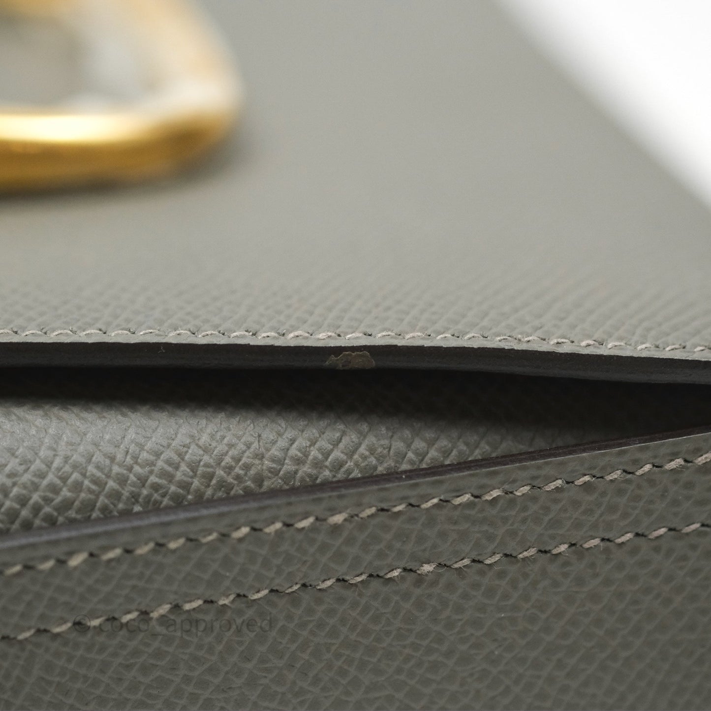 Hermès Della Cavalleria Mini Bag Gris Meyer 0L Epsom Gold Hardware