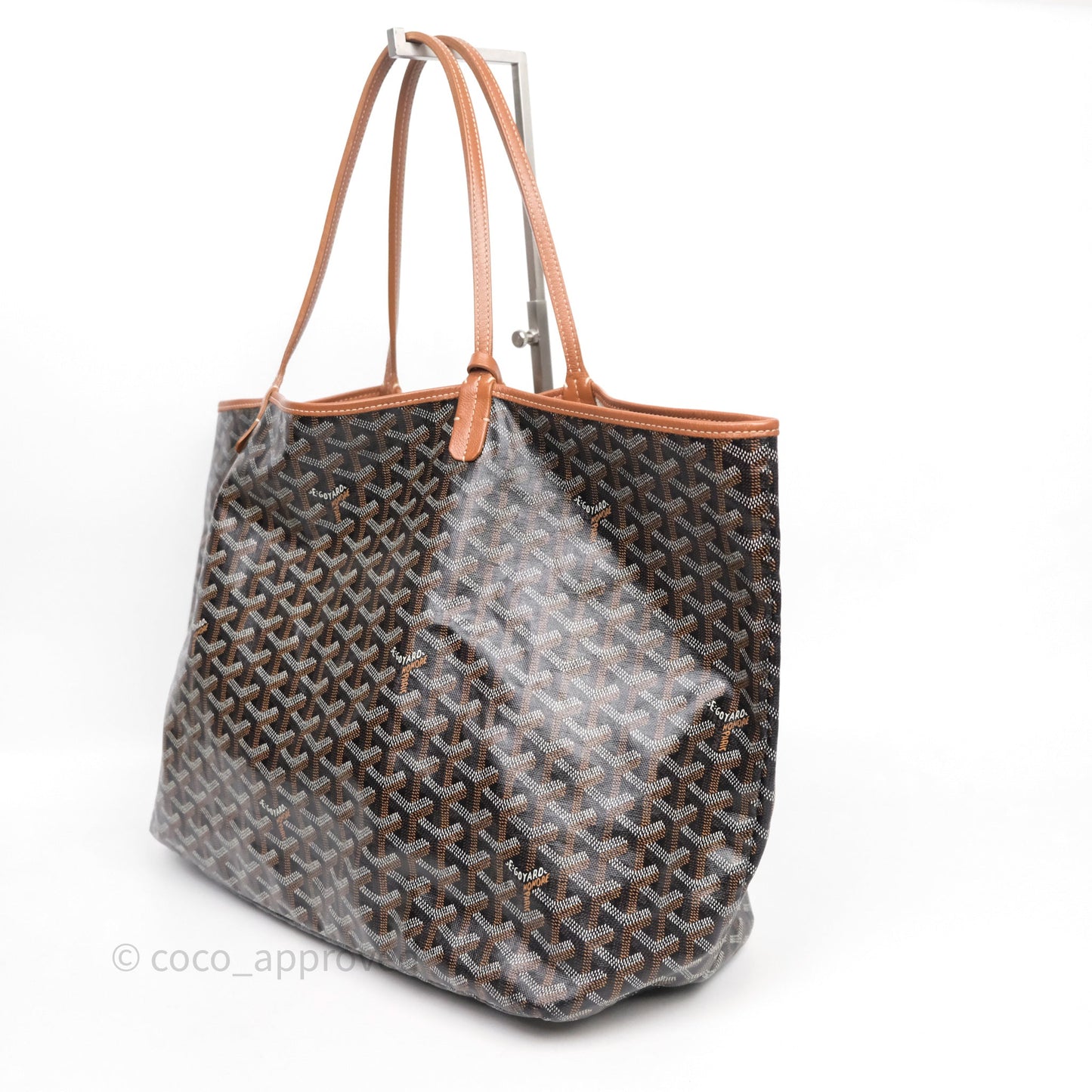 Goyard Saint Louis Tote Bag GM Black/Tan