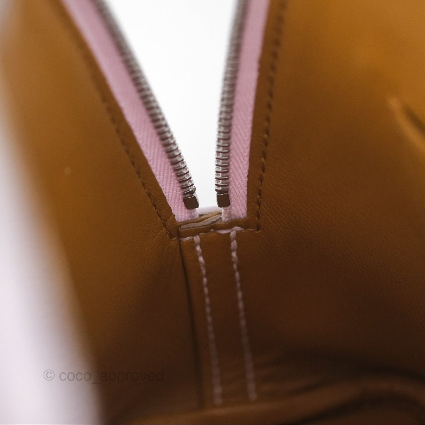 Hermès Bolide Mini 1923 Evercolor Mauve Pale 09/ Caramel 28 Palladium Hardware