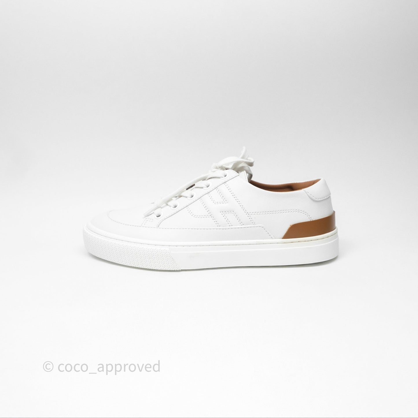 Hermès Deep Sneaker Calfskin White Size 37