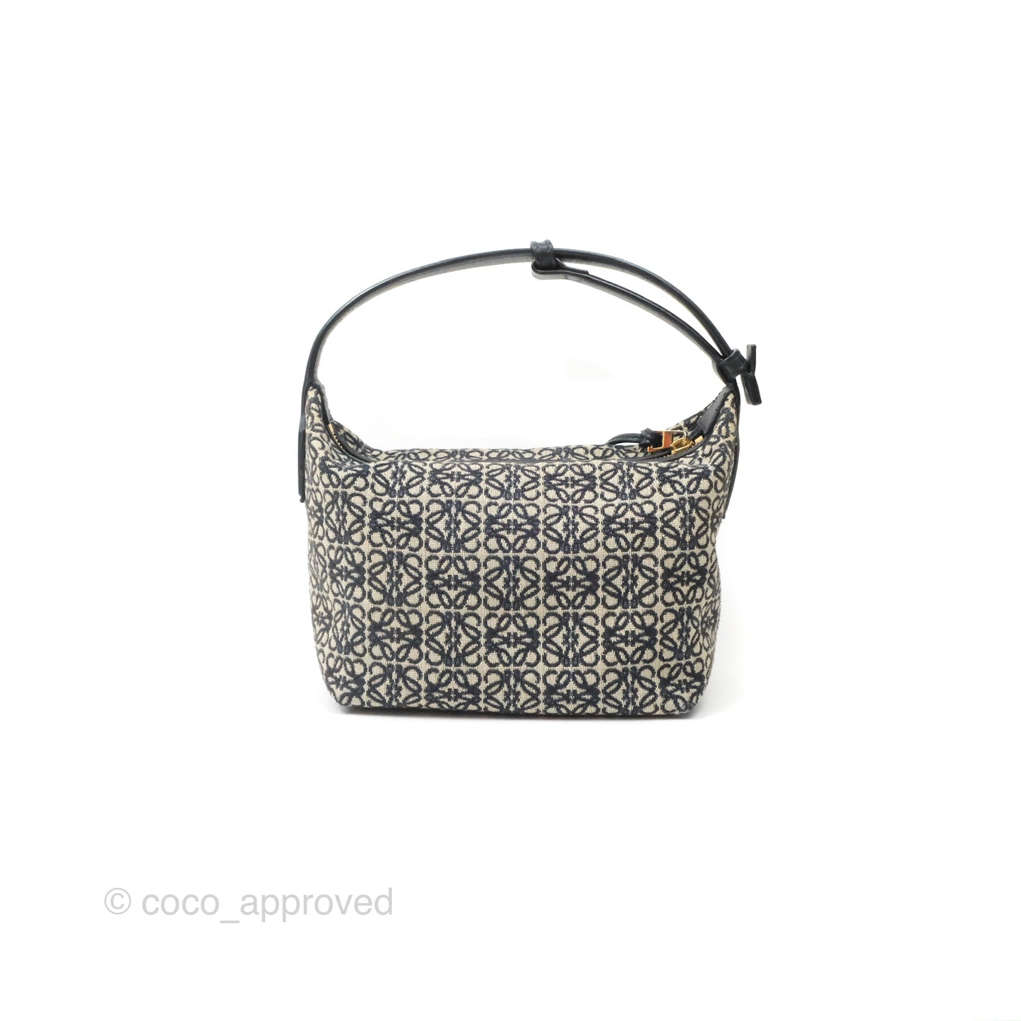 Loewe Small Cubi bag in Anagram Jacquard & Calfskin Navy/Black