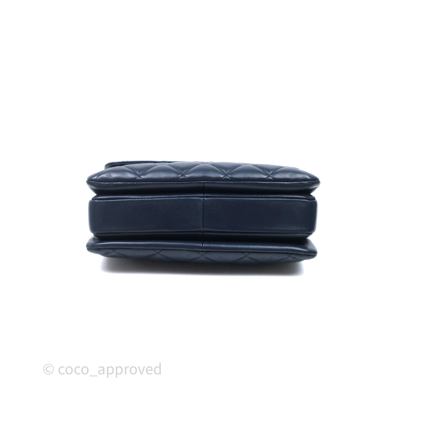 Chanel Small Trendy CC Navy Lambskin Gold Hardware