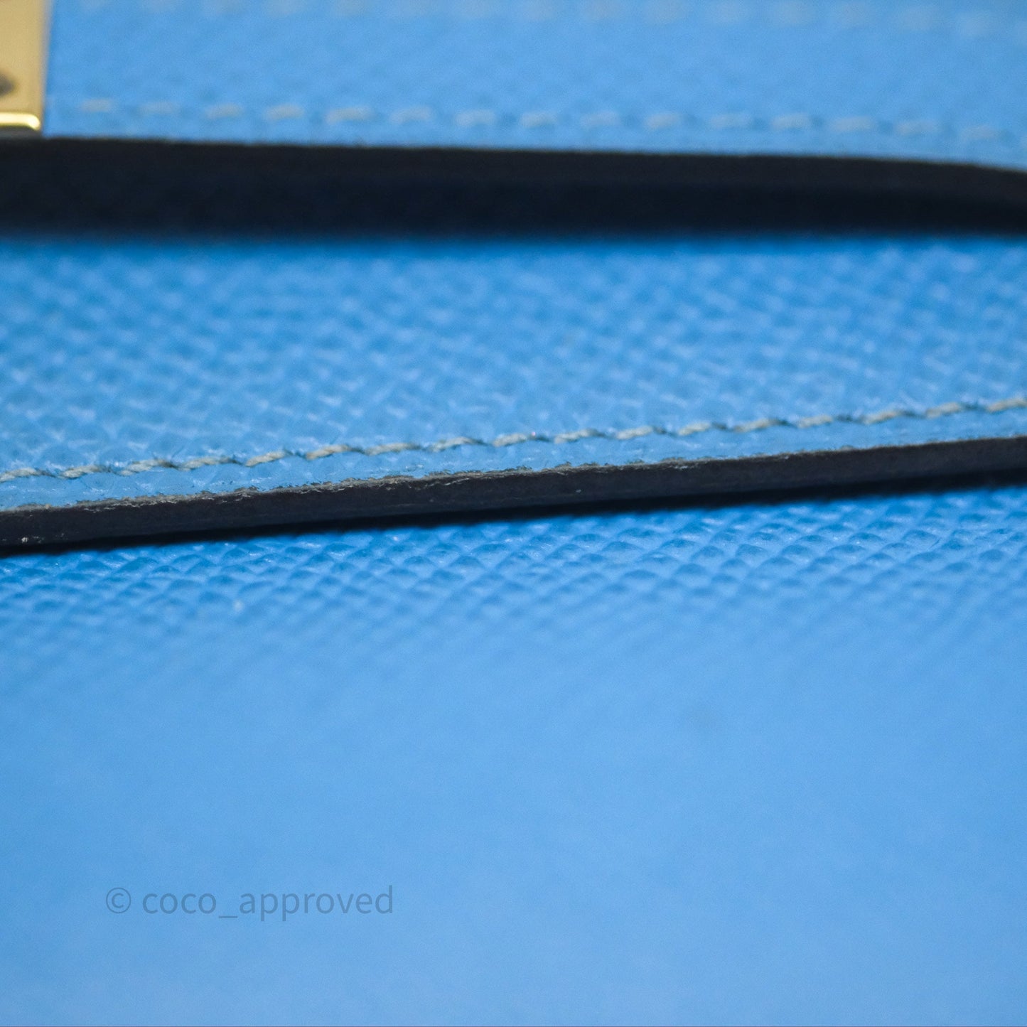 Hermès Kelly Depliant Wallet Blue Epsom Gold Hardware