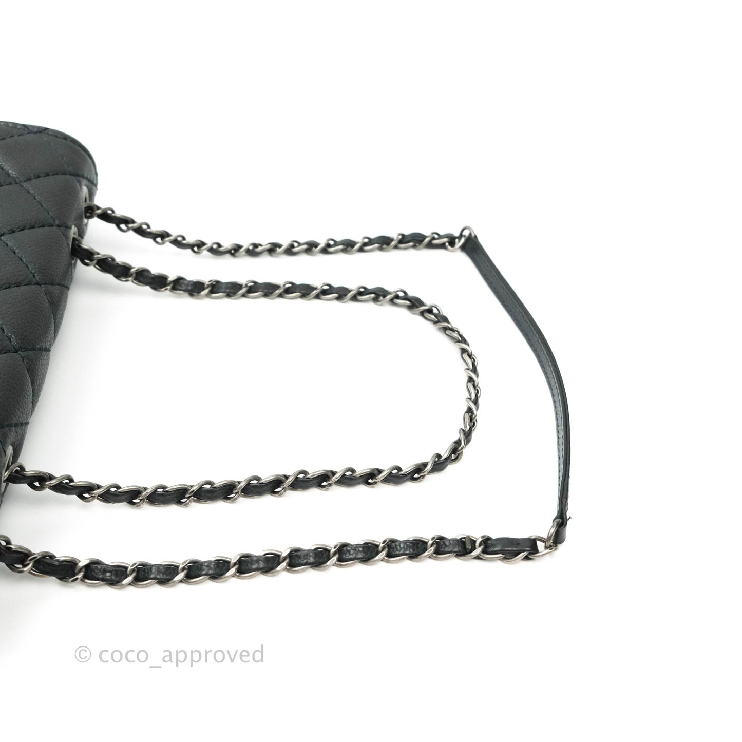 Chanel Medium Flap Caviar Ruthenium Hardware