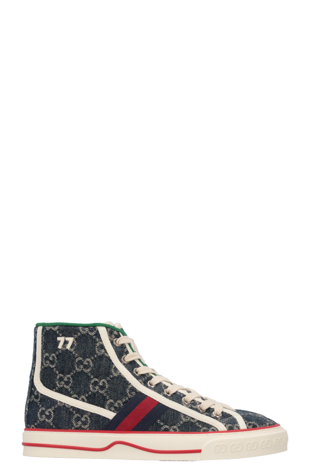 Luxury Gucci Trending 2025 Tennis 1977 High Top Sneakers Denim
