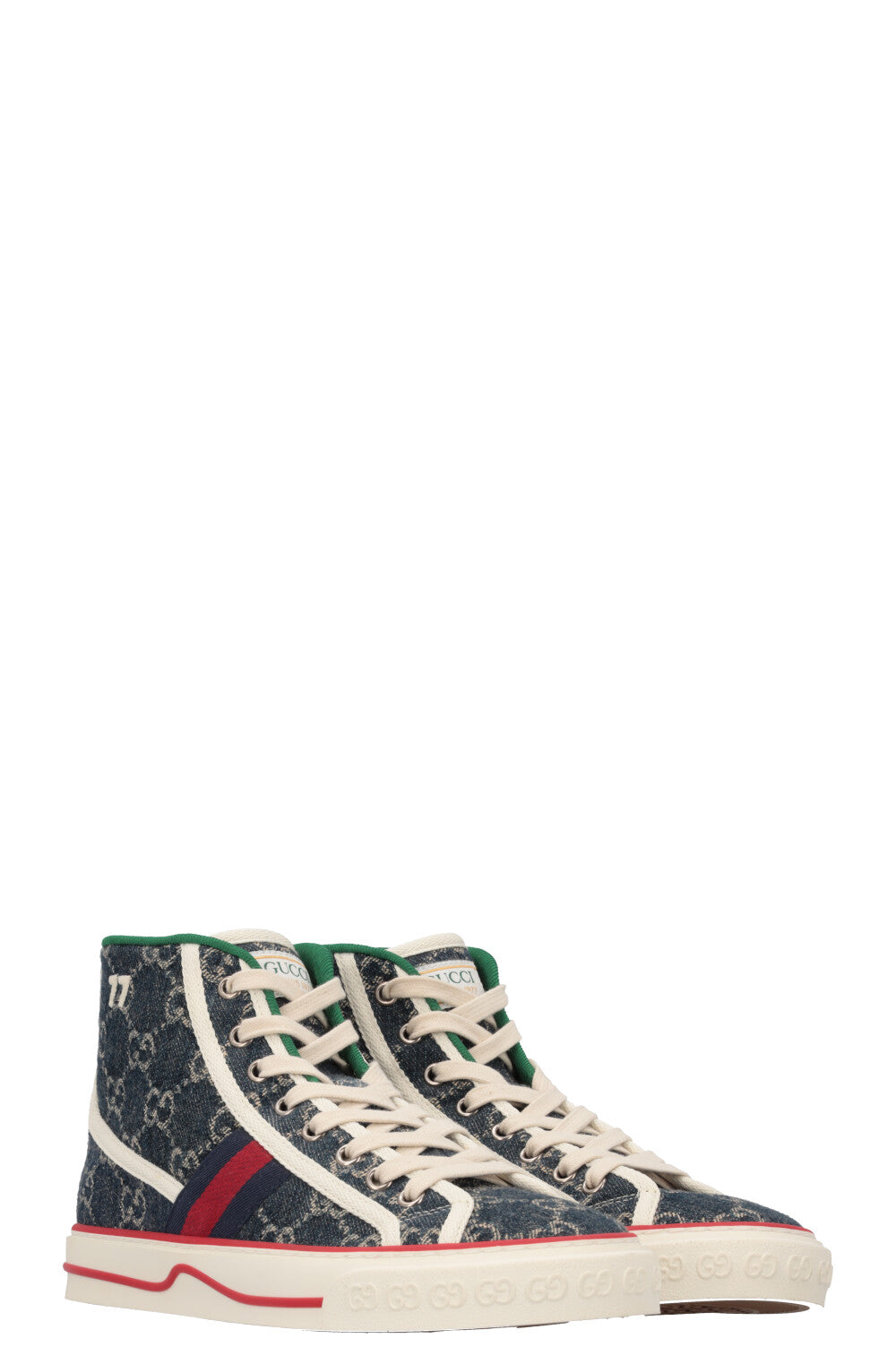 Luxury Gucci Trending 2025 Tennis 1977 High Top Sneakers Denim