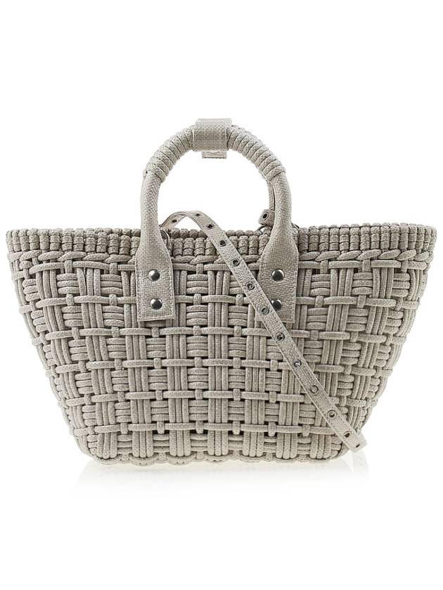 Luxury Balenciaga Bistro XS Basket Tote Bag Abbey Stone
