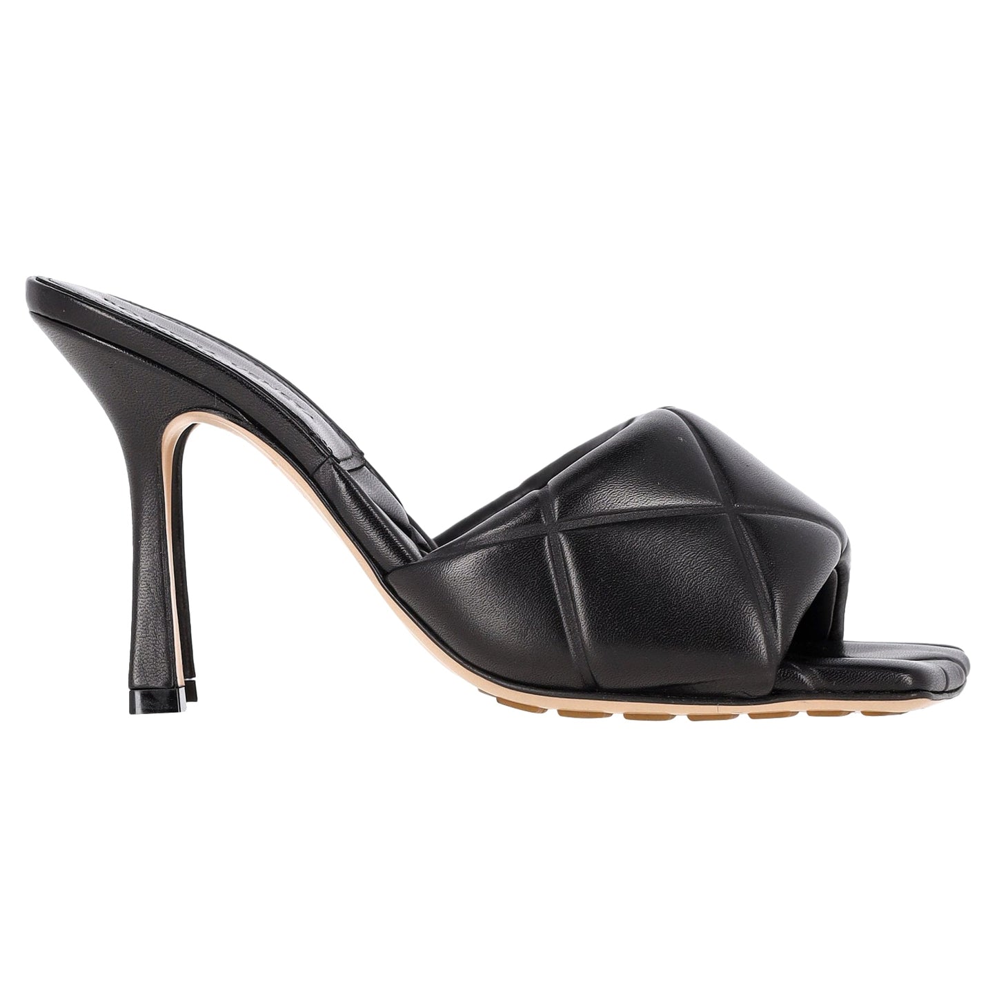 Luxury Bottega Veneta Lido Mules in Black Lambskin Leather