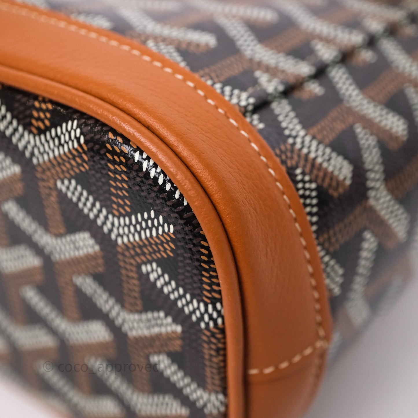 Goyard Mini Alpin Backpack Black/ Tan  Goyardine Calfskin