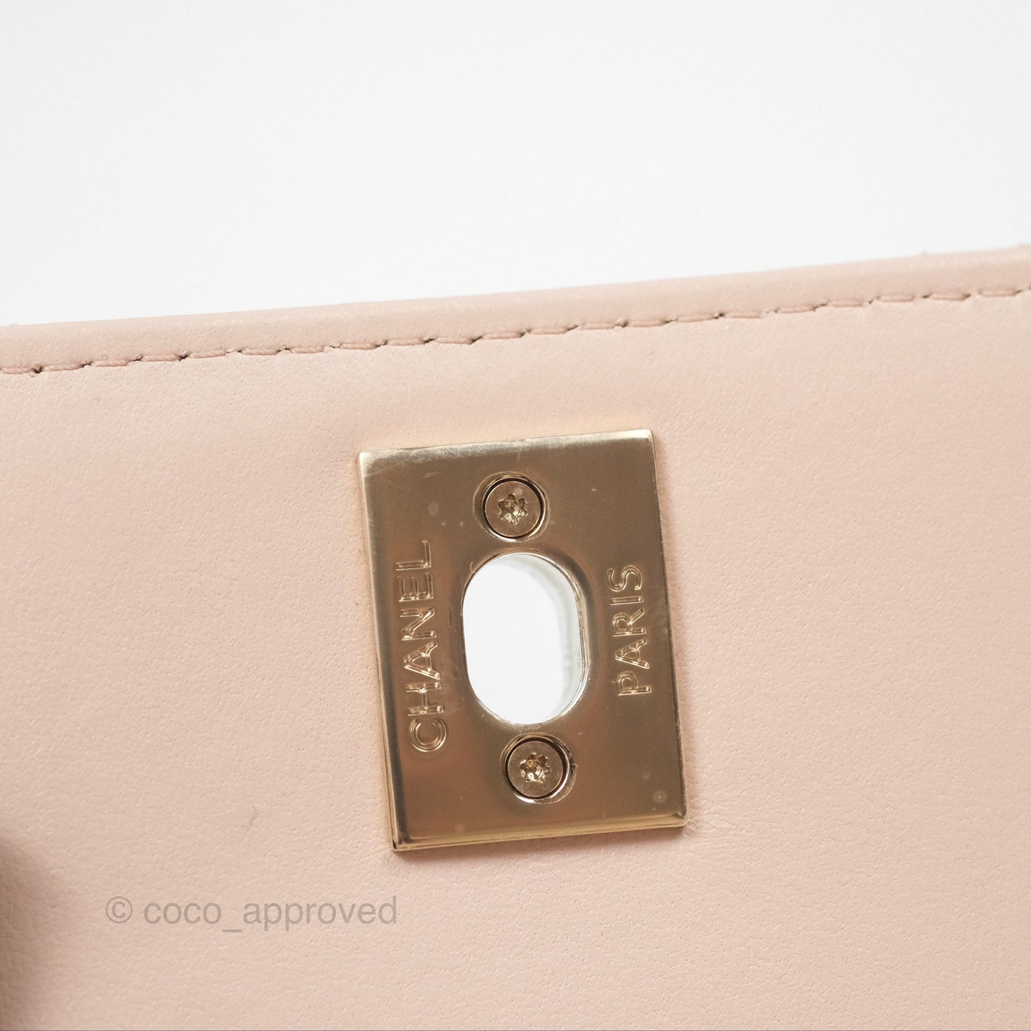 Chanel Mini Quilted Trendy CC Clutch With Chain Light Pink Lambskin Gold Hardware