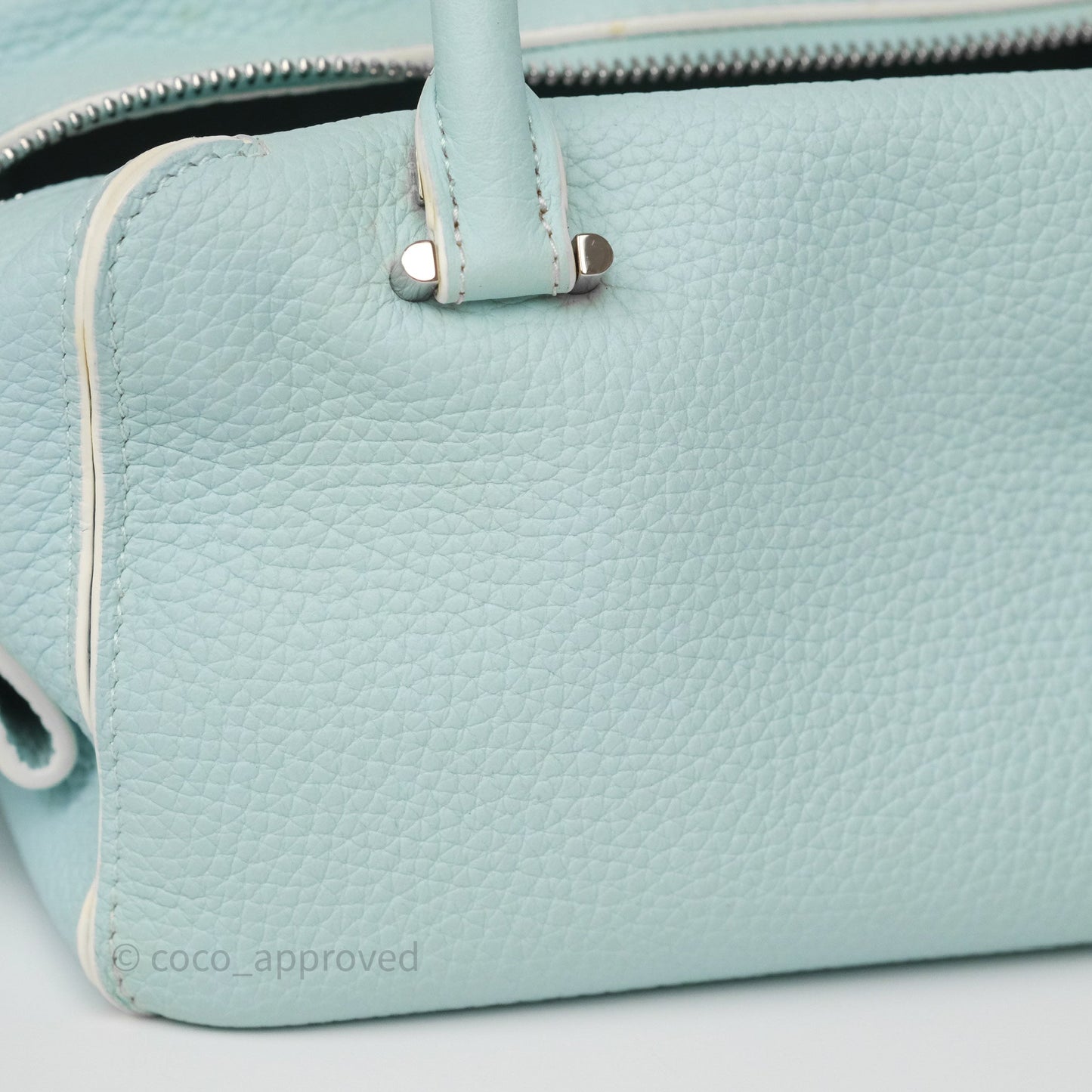 Delvaux Cool Box Mini Taurillon Soft Grained Calfskin Celadon
