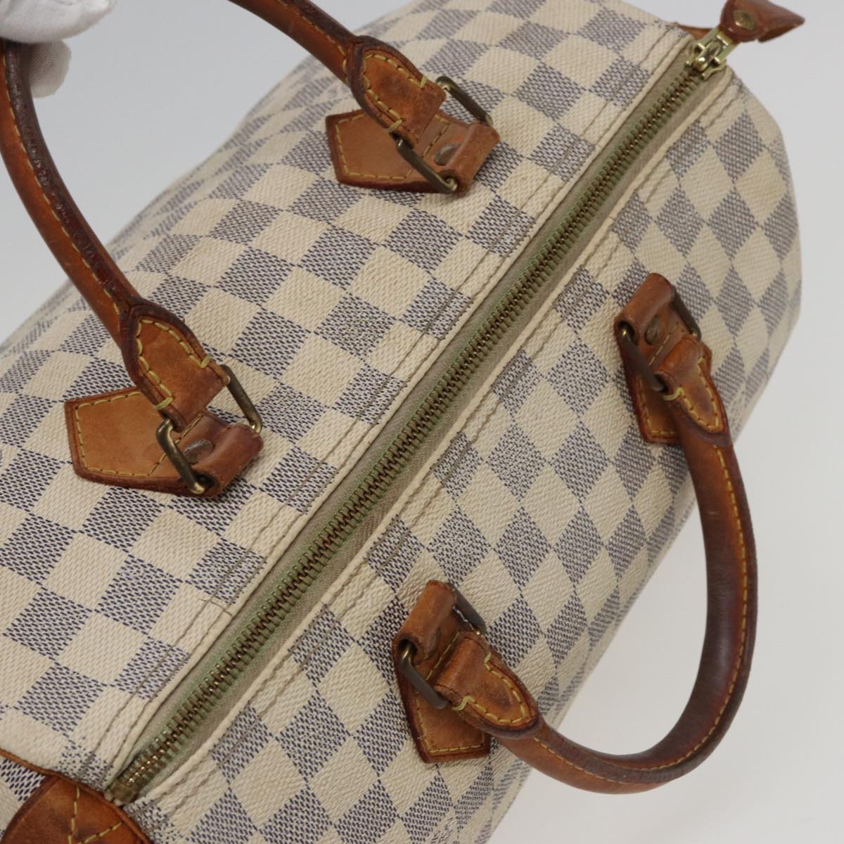 LOUIS VUITTON Damier Azur Speedy 30 Hand Bag N41533 LV 78068