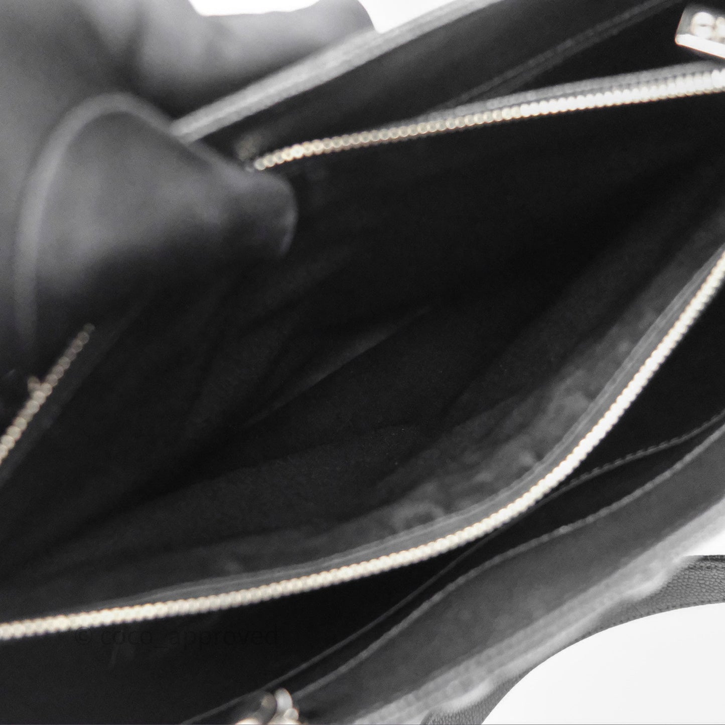 Chanel GST Black Caviar Silver Hardware