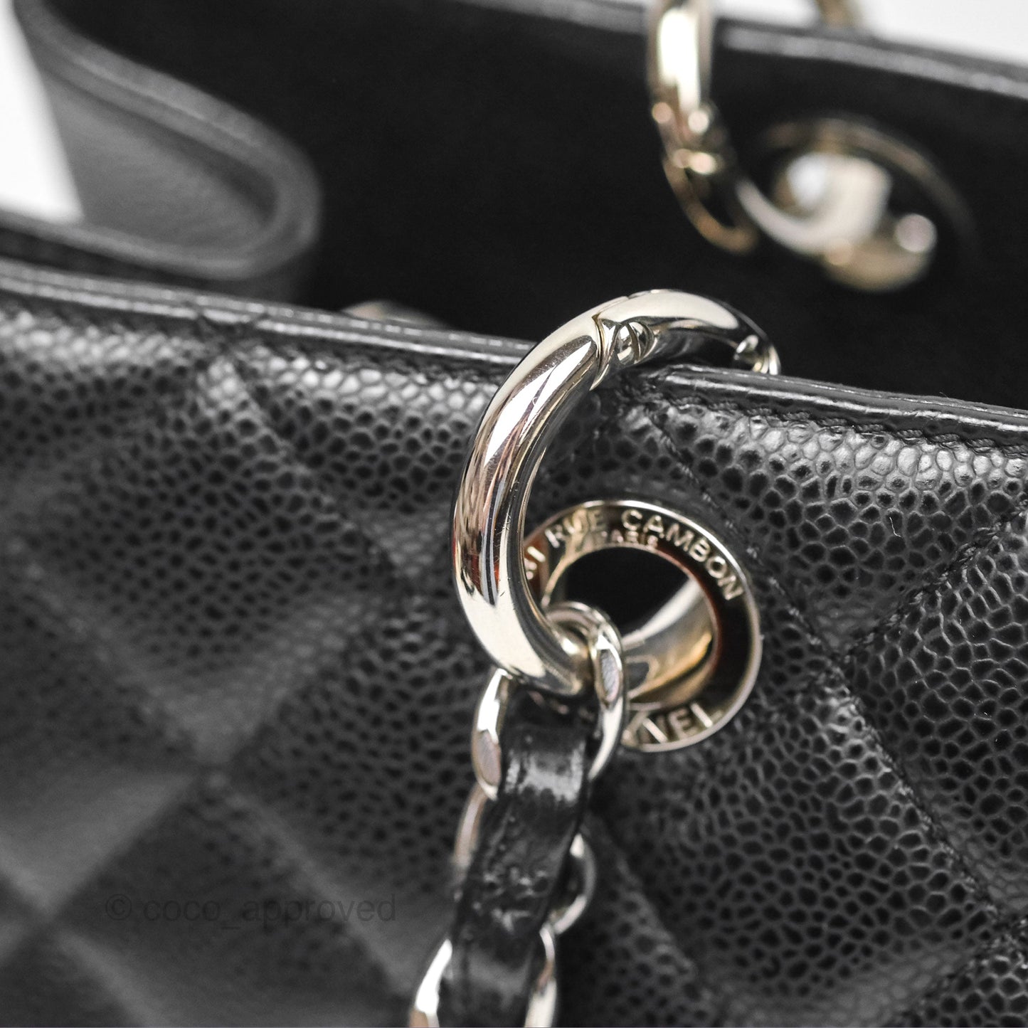 Chanel GST Black Caviar Silver Hardware